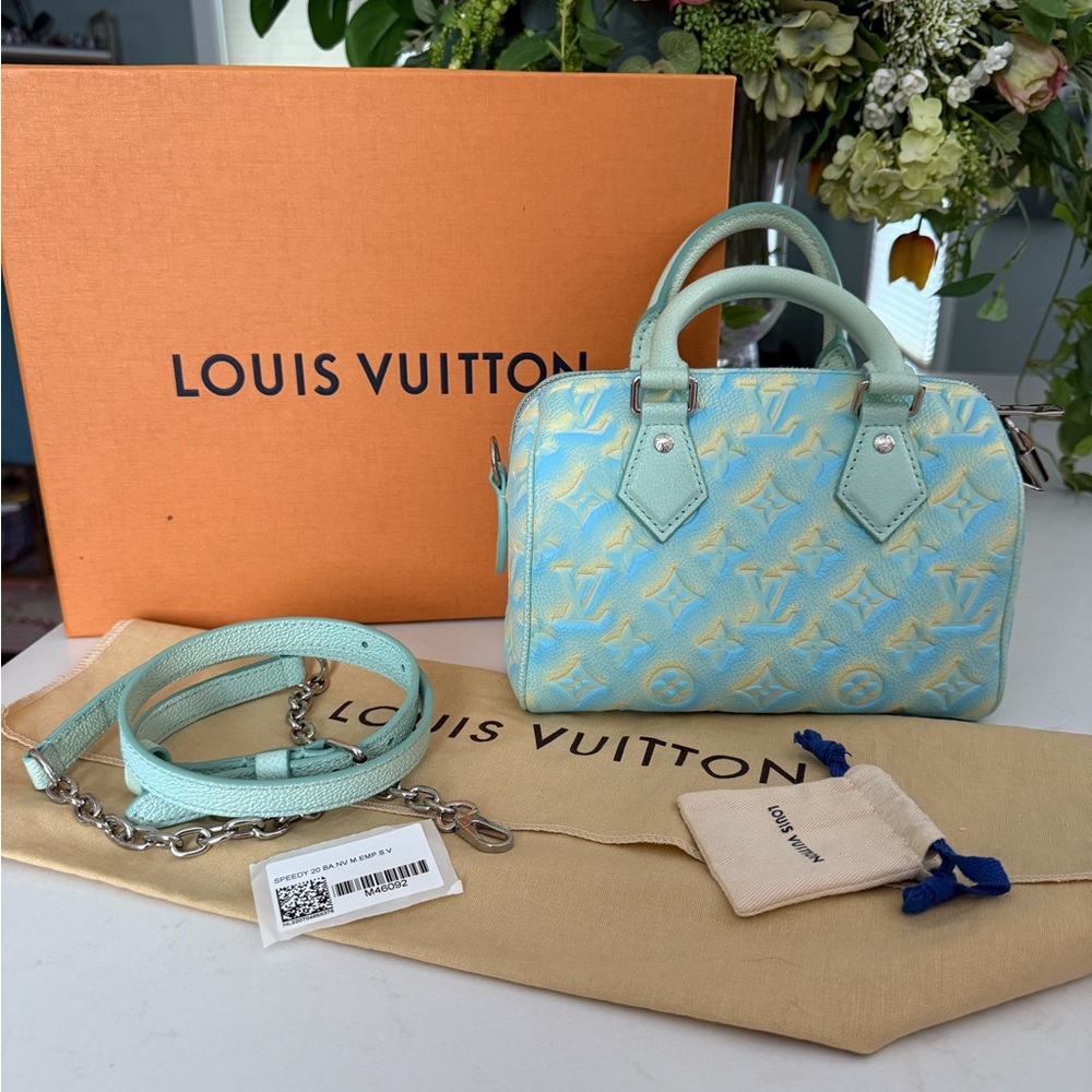LOUIS VUITTON Summer Stardust Monogram Speedy Bandouliere 20 NWT Full inclusion - Picture 16 of 16